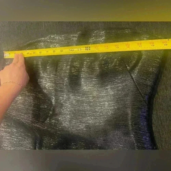 Ralph Lauren Collection Purple Label Metallic Strapless Cocktail Mini Dress L XL - Picture 12 of 16